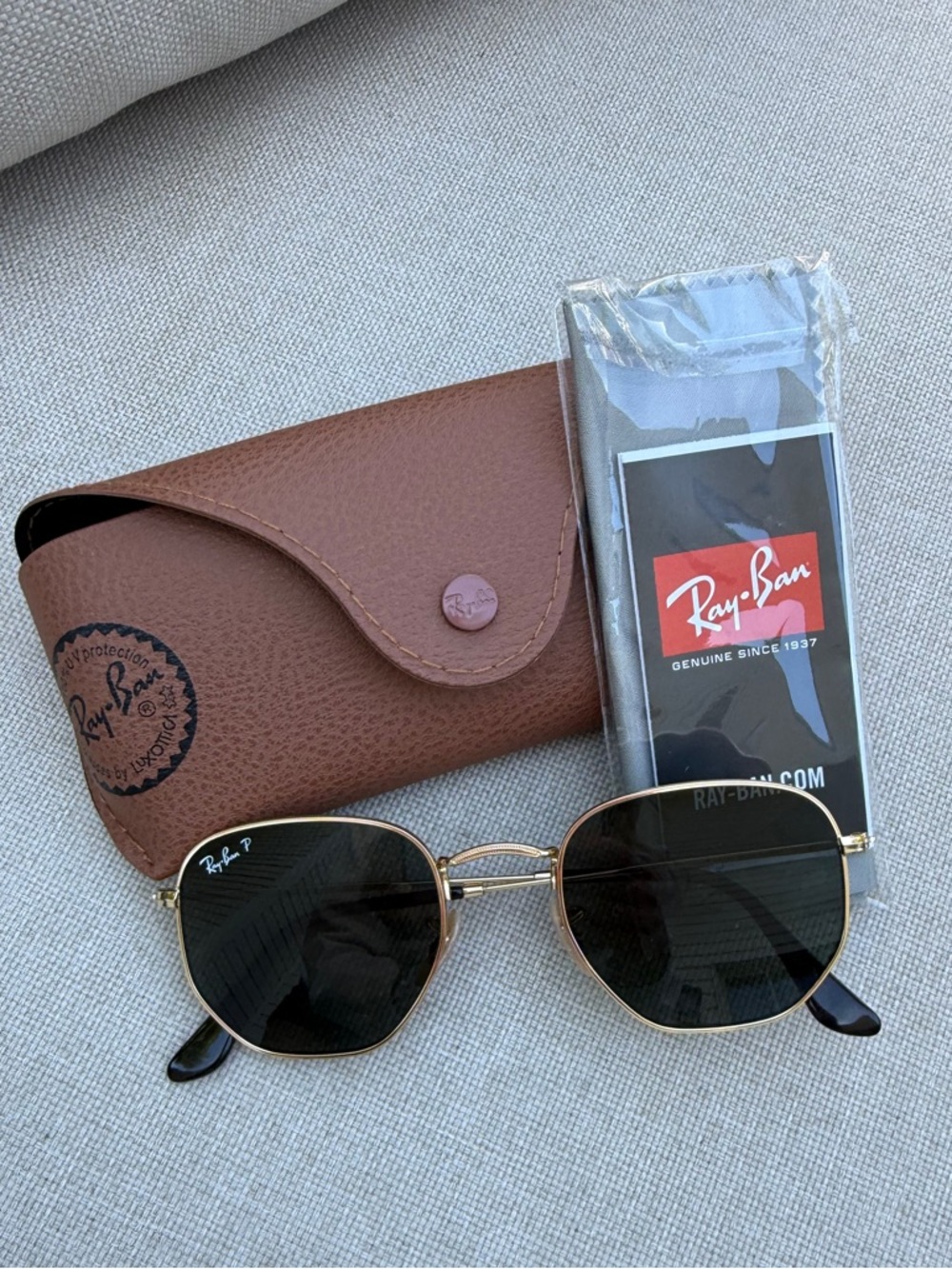 Ray-Ban Hexagonal Flat Sunglasses (51021) - Polarized - NWOT - Picture 3 of 15